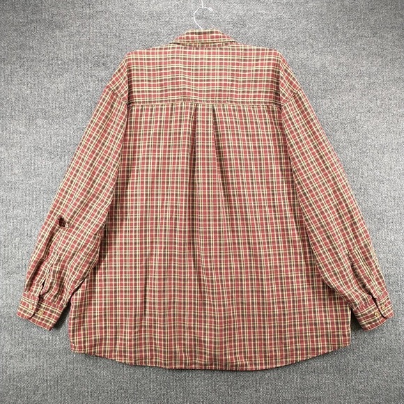 Wrangler Rugged Wear Men's Button-Down Shirt Multicolor Plaid XXL Distressed - Picture 8 of 15